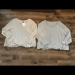 2 Grace & Karma Striped Shirts Size 3X New